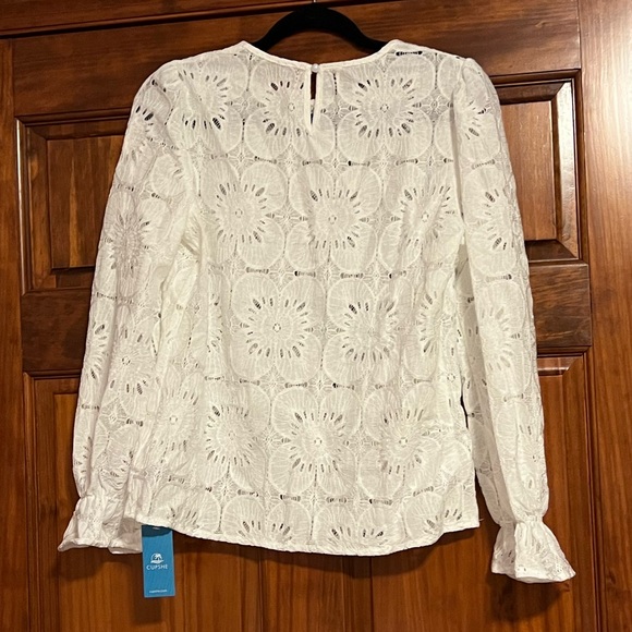 NWT Cupshe Women’s Long Sleeve Embroidered Blouse - Picture 6 of 7